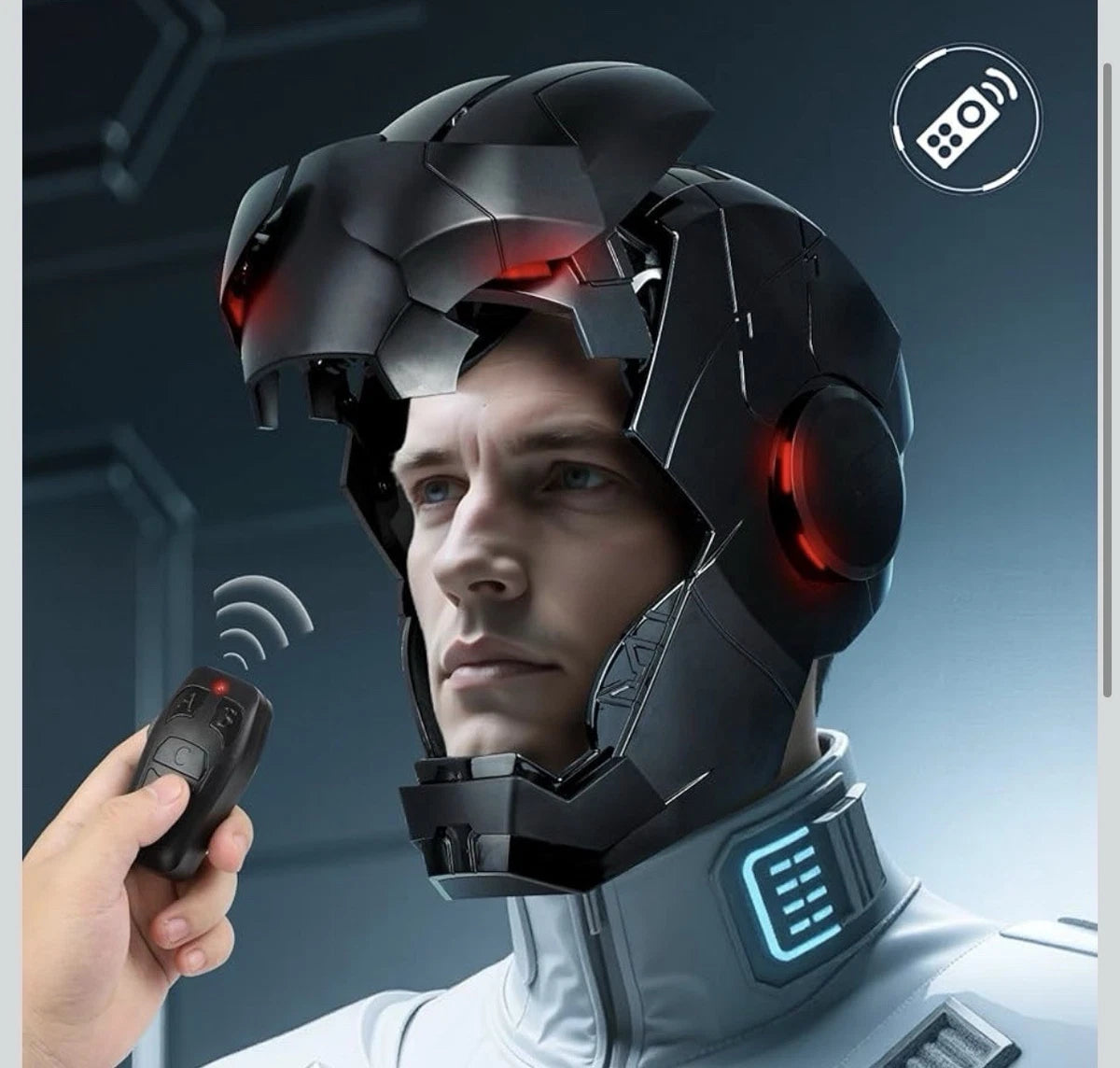 Ironman helmet Black Colour | Voice and remote control