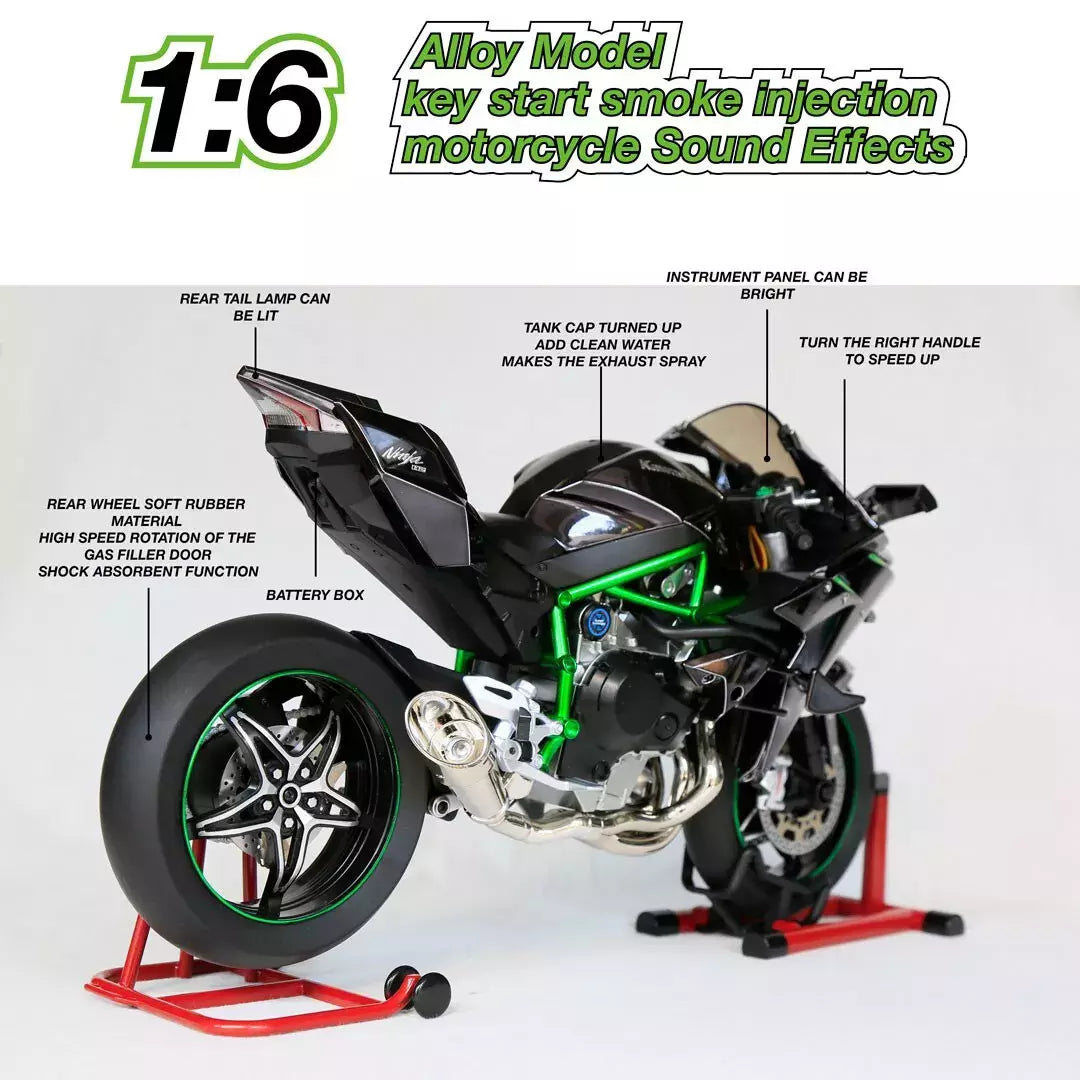 Kawasaki Ninja H2R die-cast bike 1:6 scale