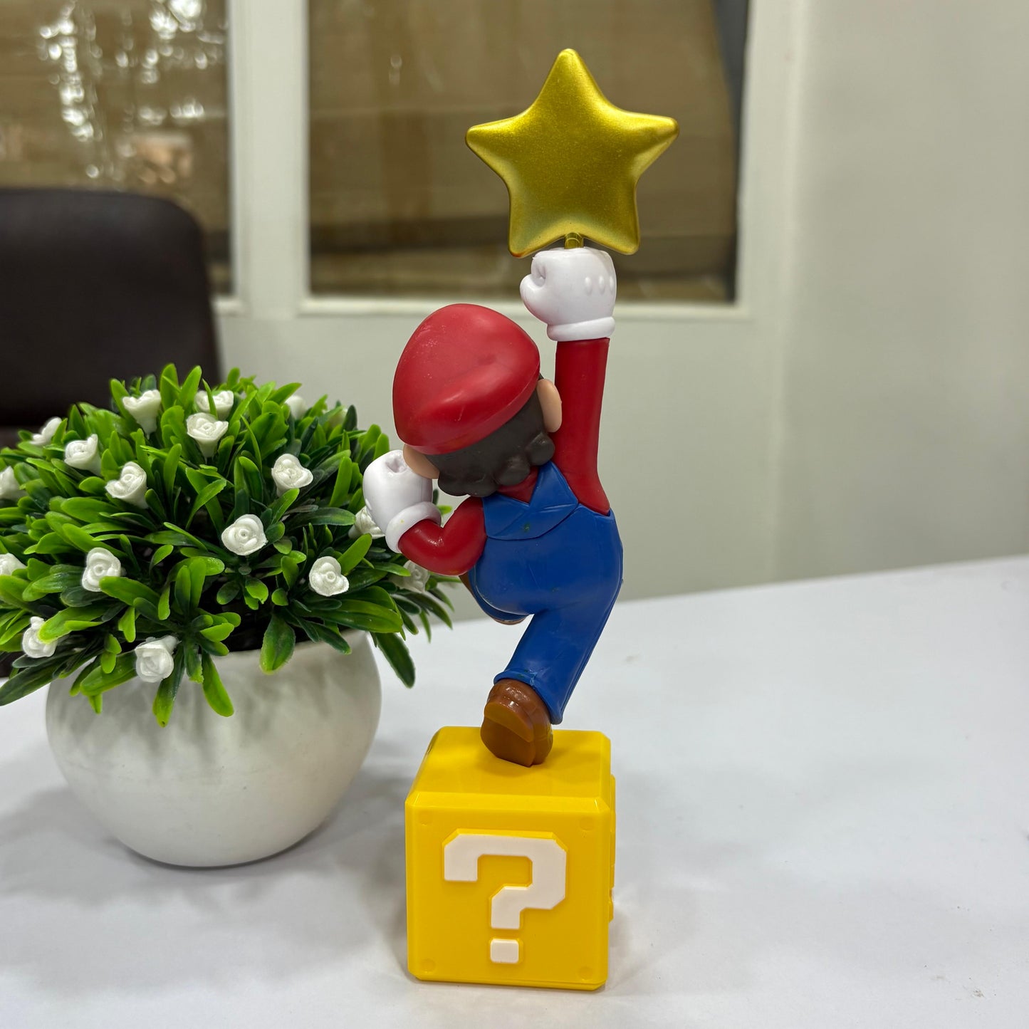 Mario with star statue