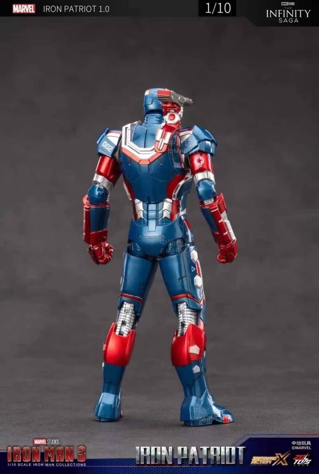 ZD Toys Iron Man - Iron Patriot Action Figure ( No Light Up Function )