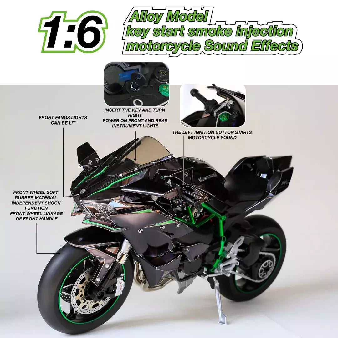 Kawasaki Ninja H2R die-cast bike 1:6 scale
