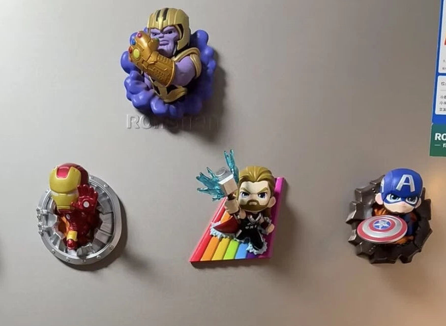 Marvel 3D fridge magnets | With display stand | Set of 6pcs | Avenger