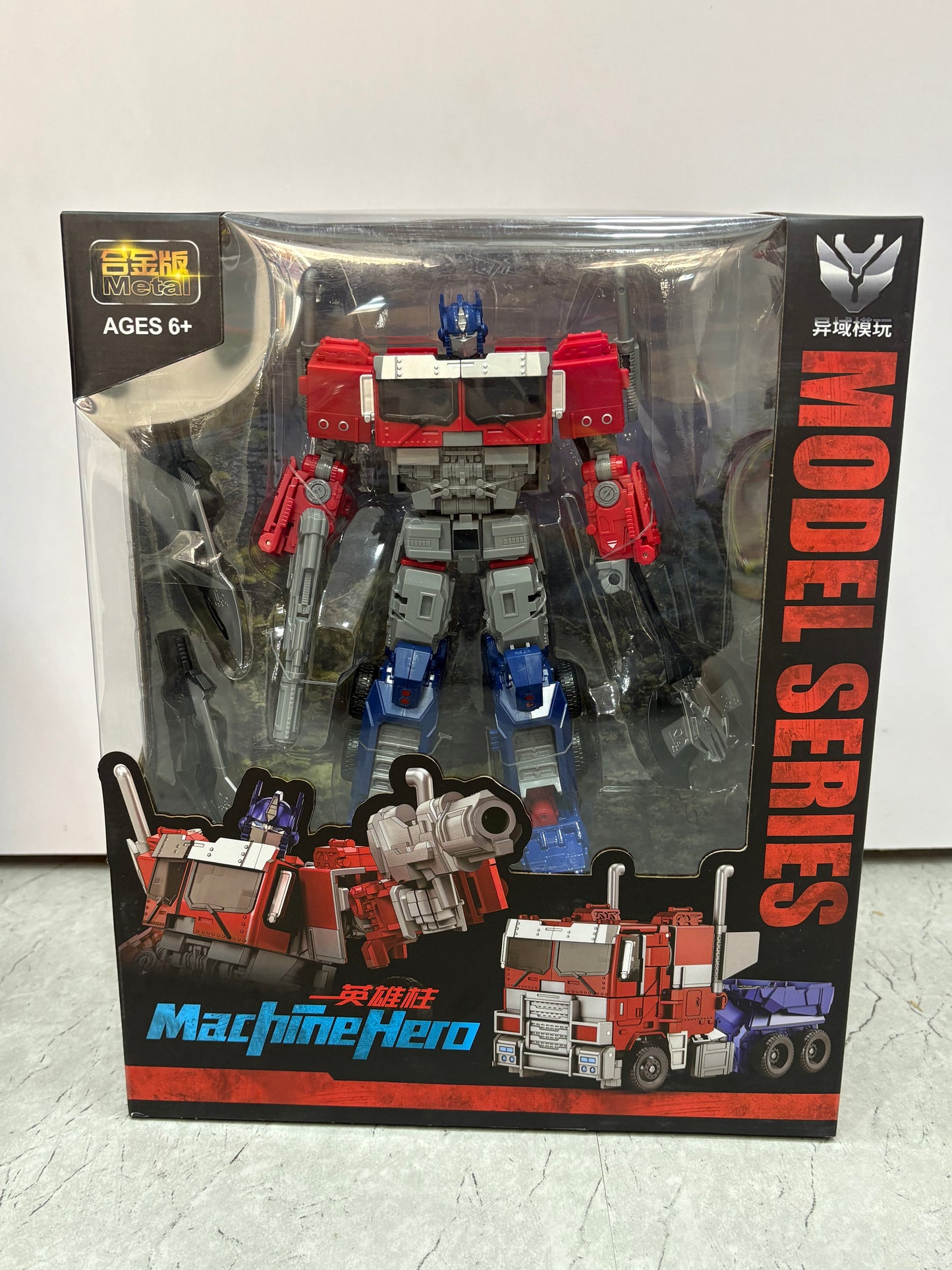 Machine Hero Prime – Classic Battle Edition | Optimus Prime | (Transforming Figure)