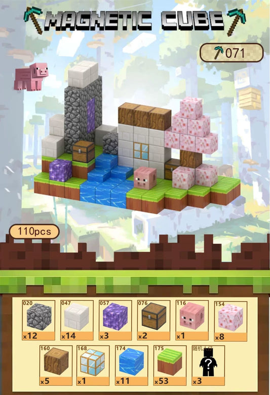 Minecraft | 110pcs | magnetic Pcs