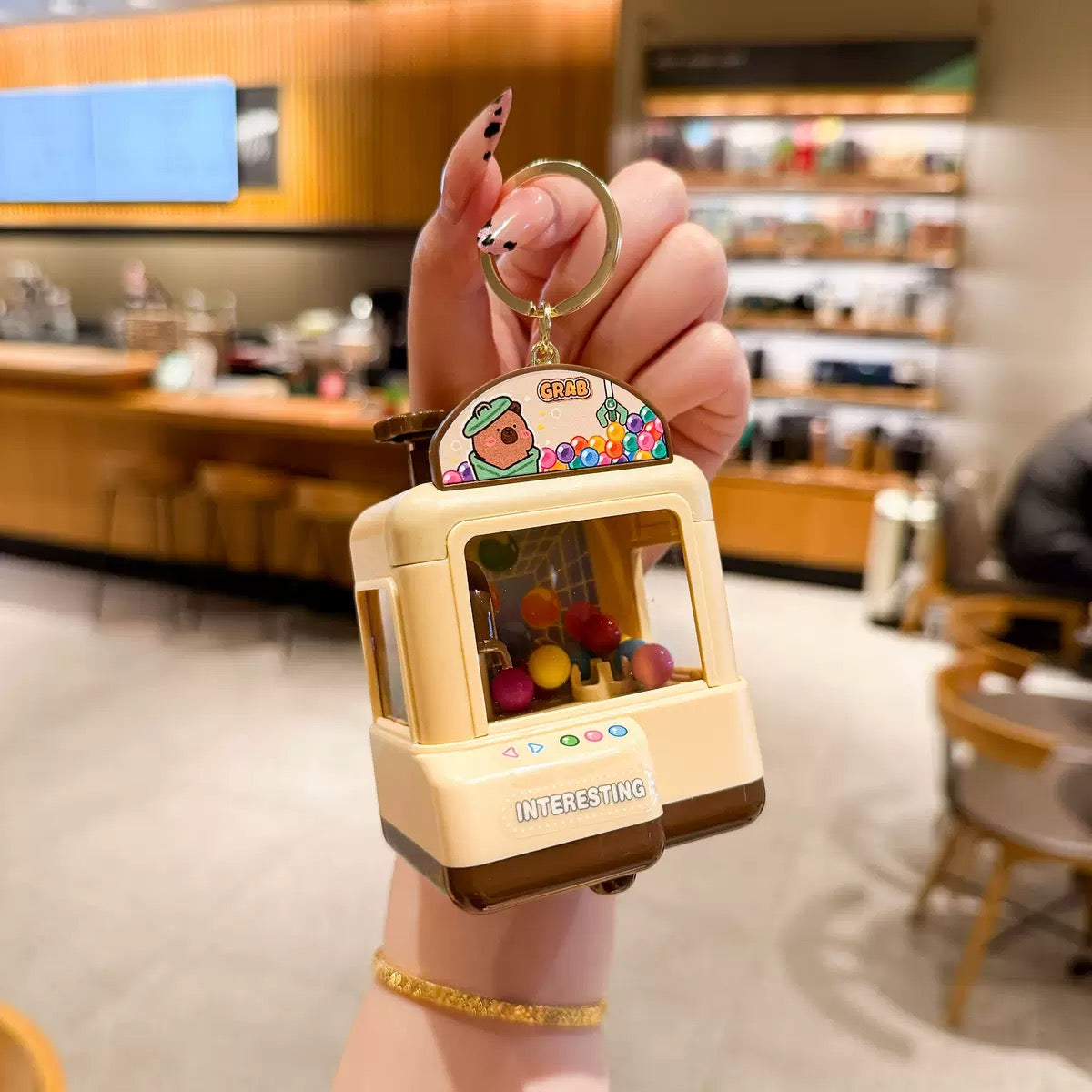 Mini Claw Machine Keychain with lights