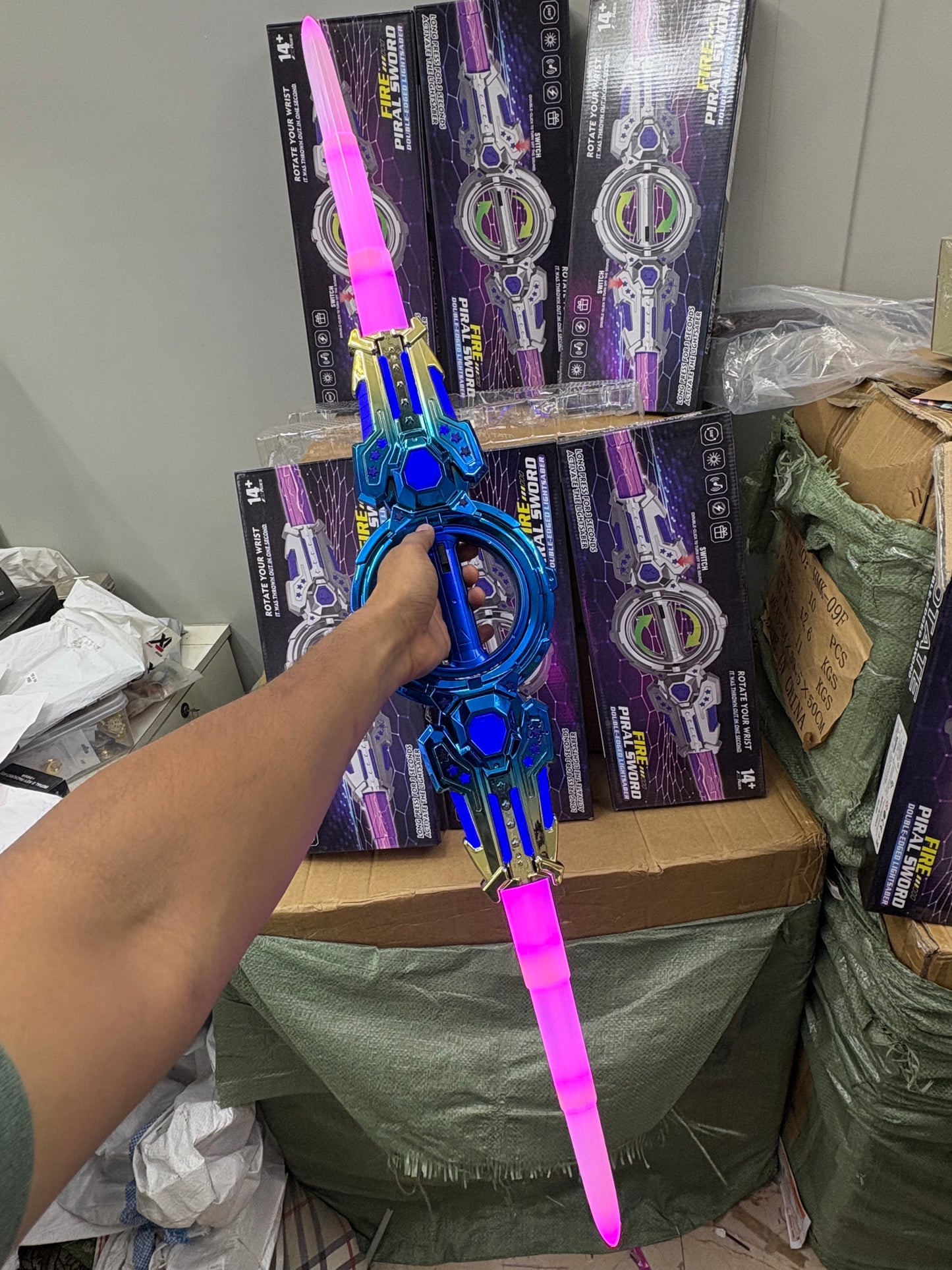 Rotating Led Sword | 100cm | Light & Sound