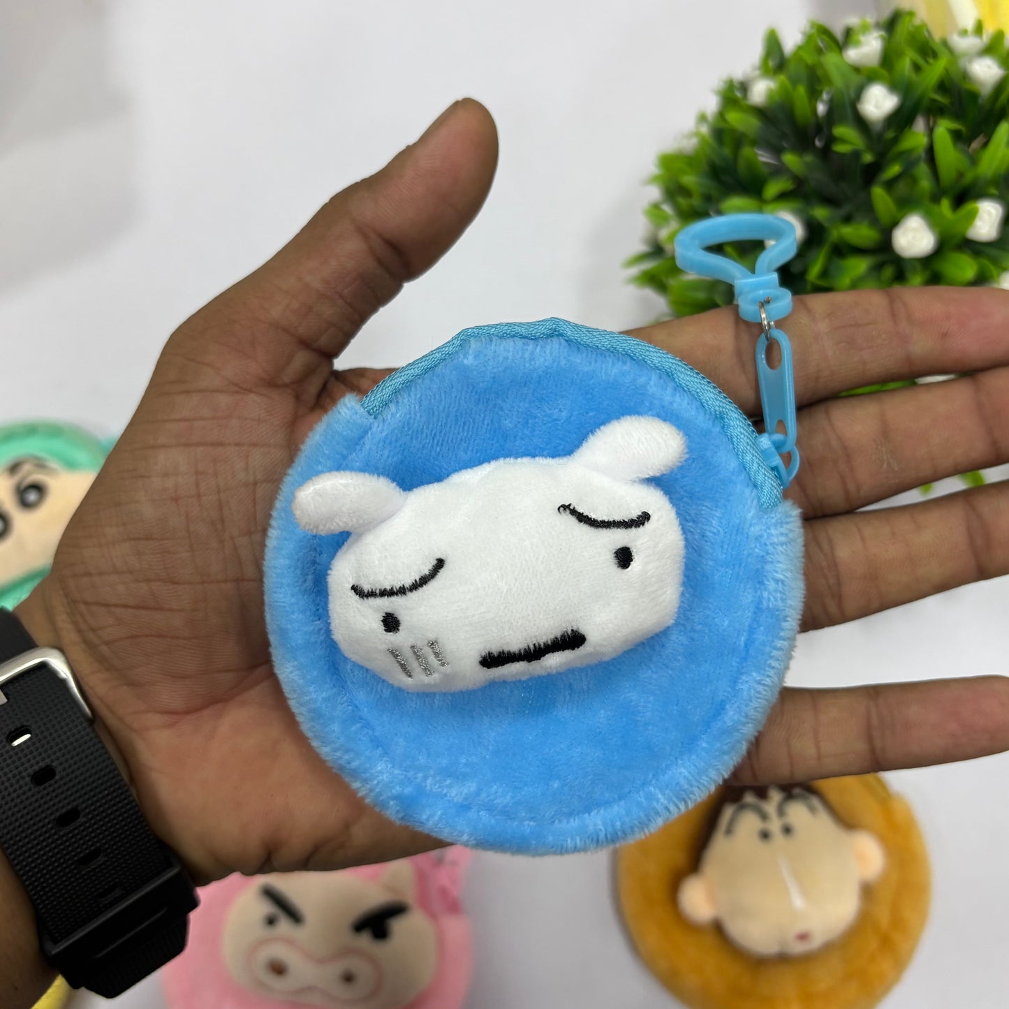 Shinchan Faces Mini-coin pouch Plushies