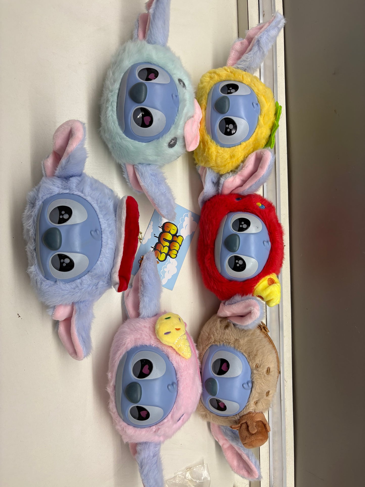 Fluffy Stitch-Themed Mini Coin Pouch