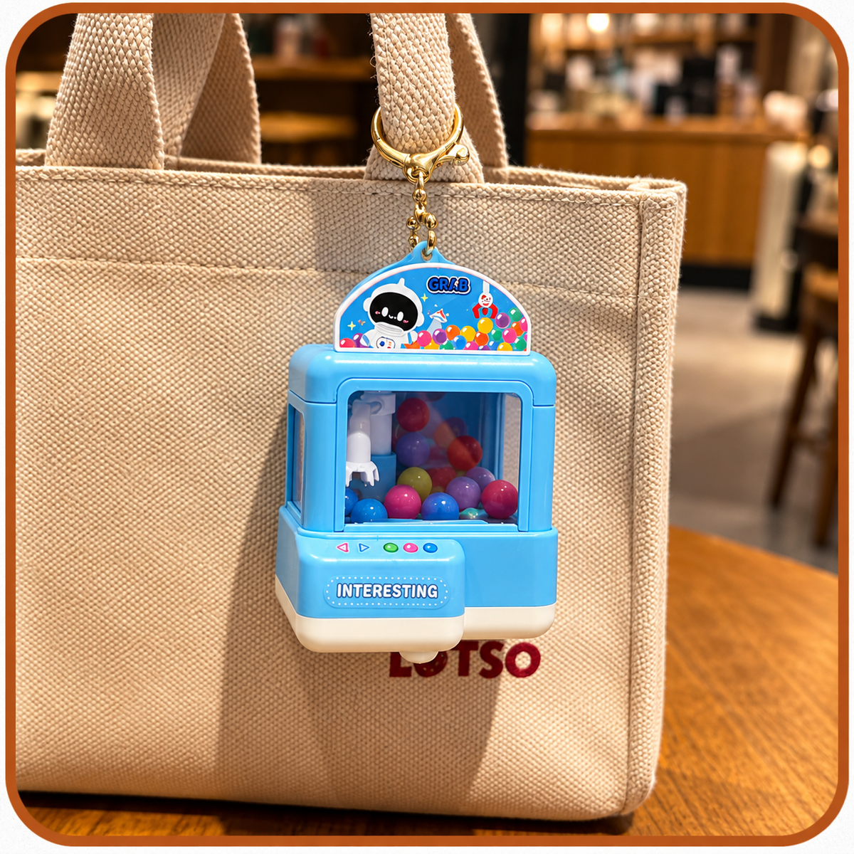 Mini Claw Machine Keychain with lights