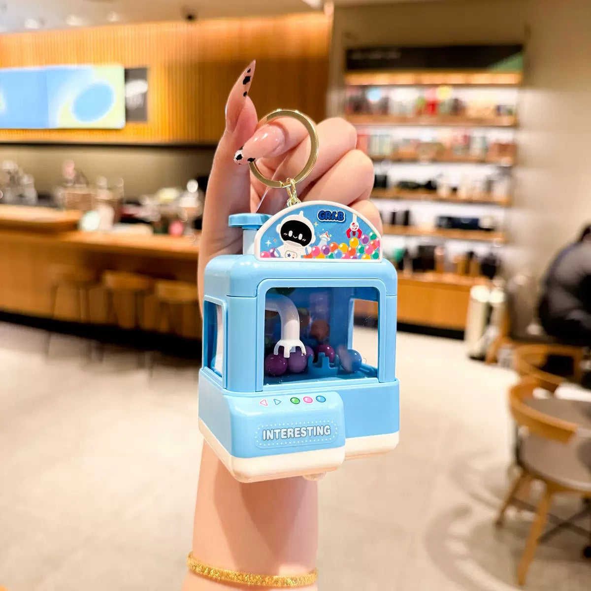 Mini Claw Machine Keychain with lights