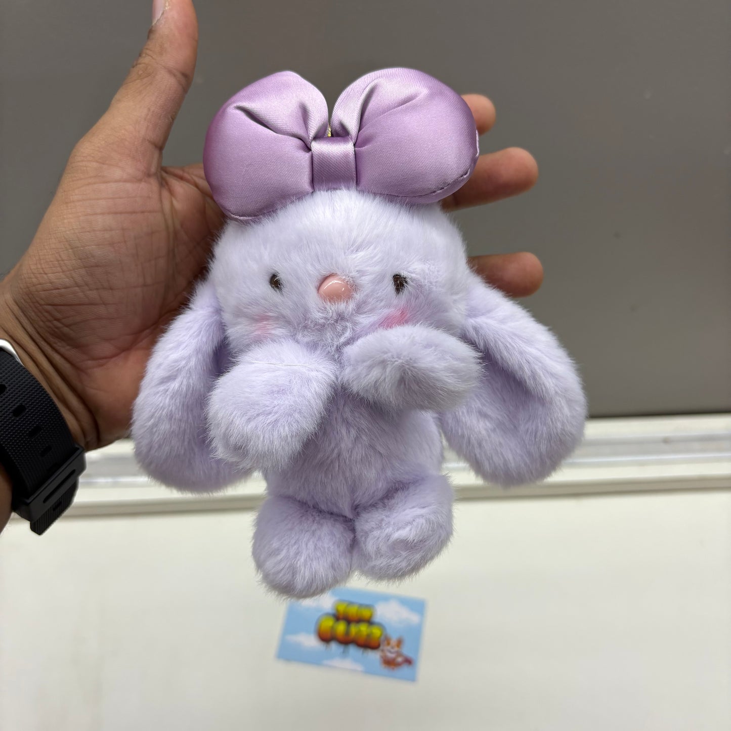 Bow Bunny Plush Keychain