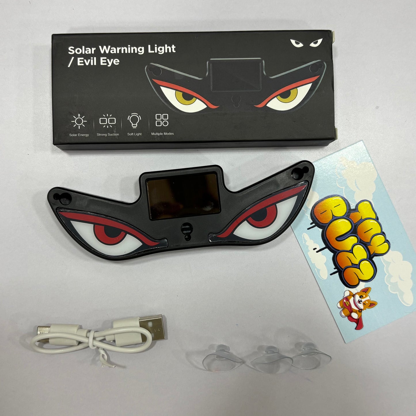Solar Evil Eye LED Car Light (USB Rechargeable)