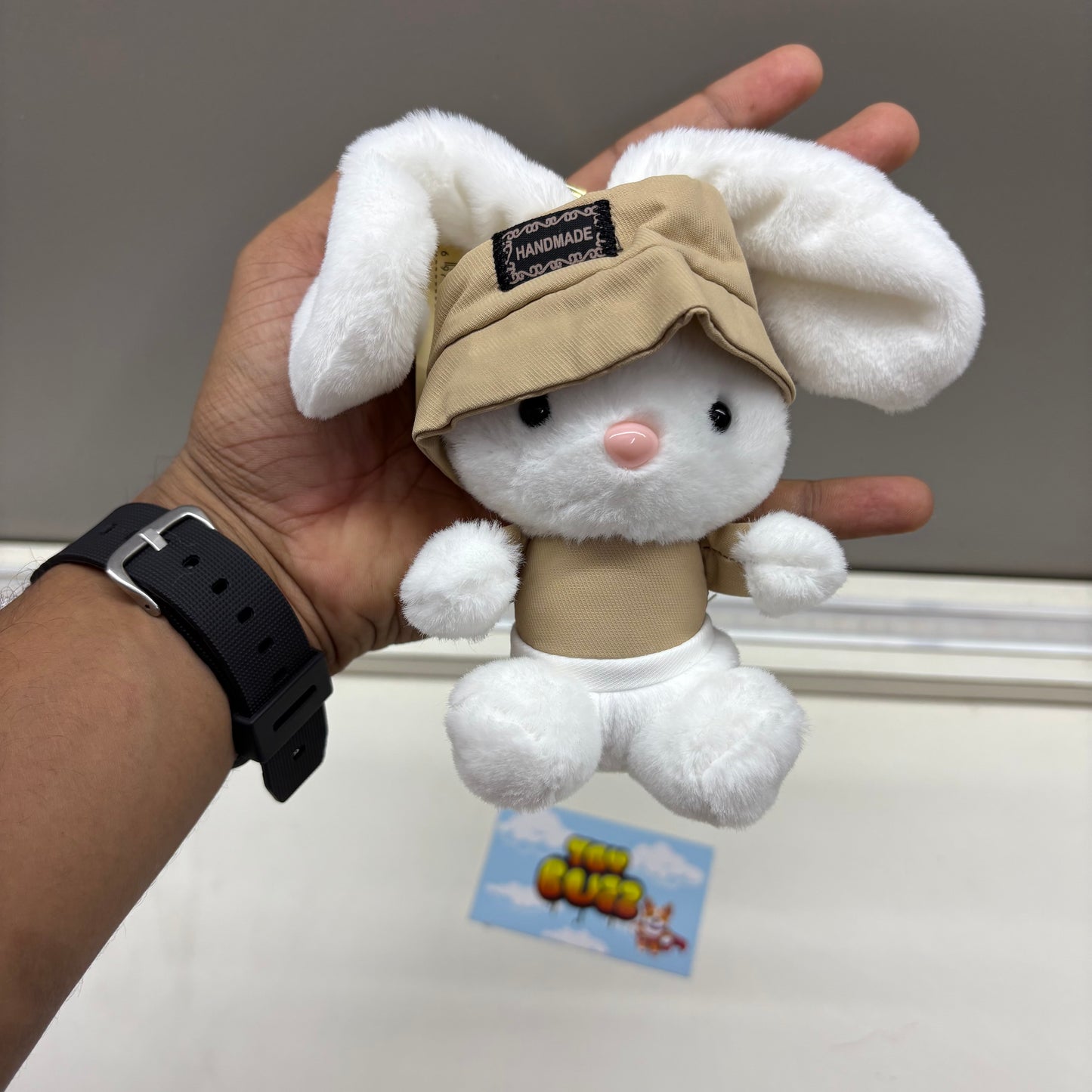 Hoodie Bunny Plush Keychain