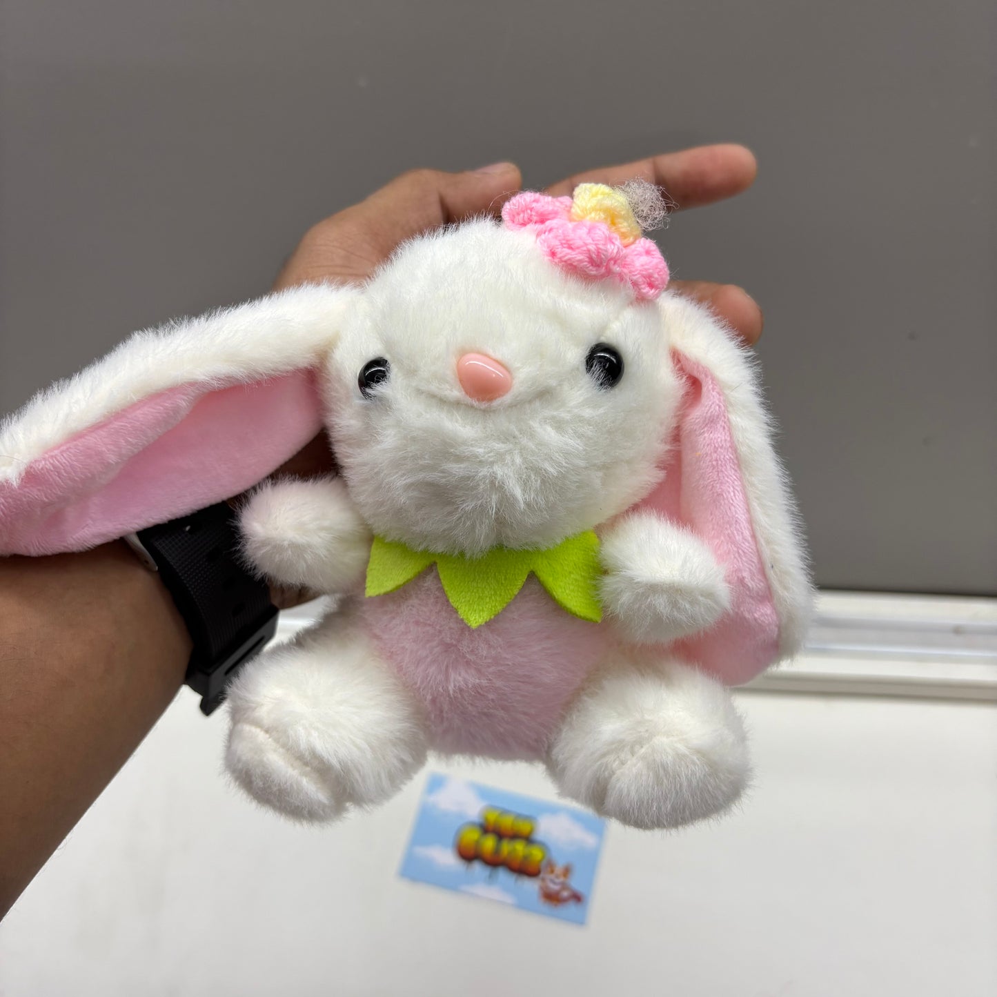 Flower Bunny Plush Keychain