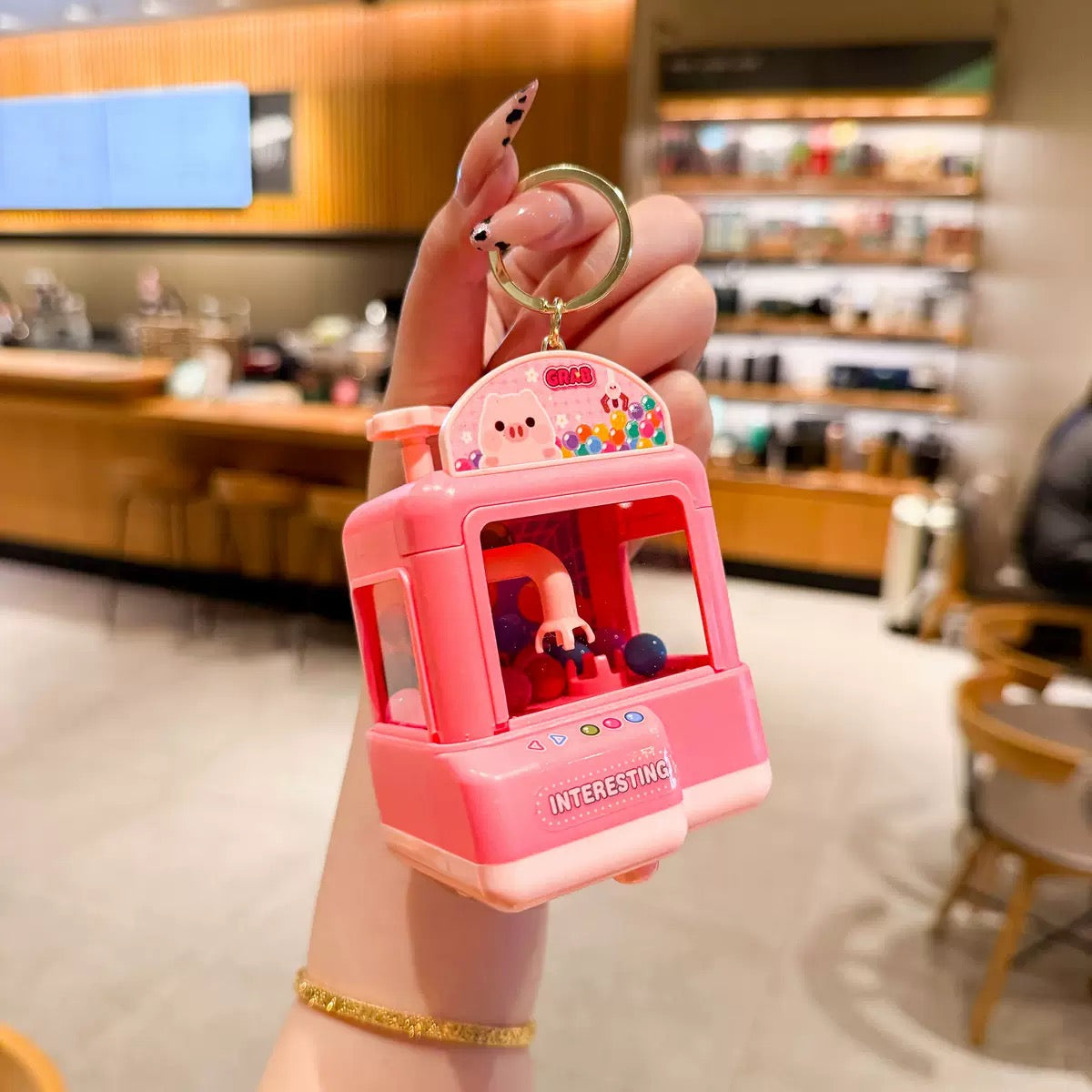 Mini Claw Machine Keychain with lights