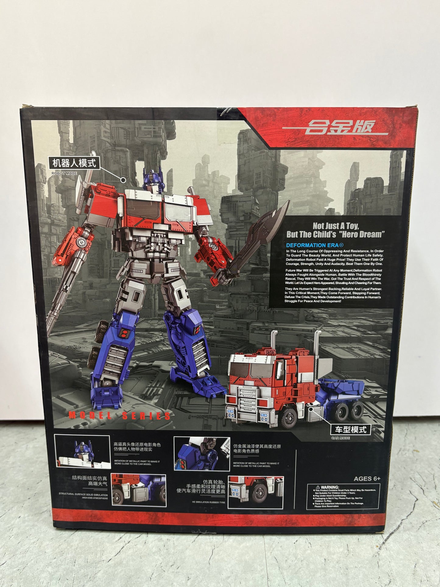 Machine Hero Prime – Classic Battle Edition | Optimus Prime | (Transforming Figure)