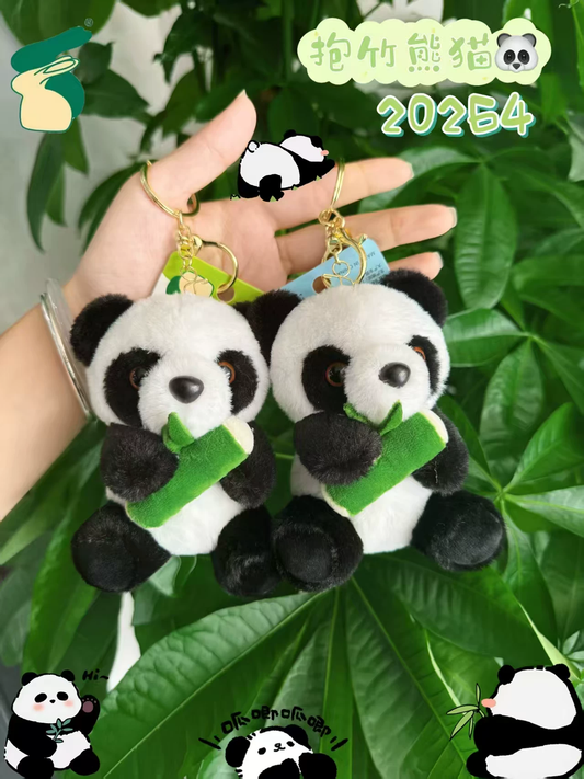 Panda plushie keychains