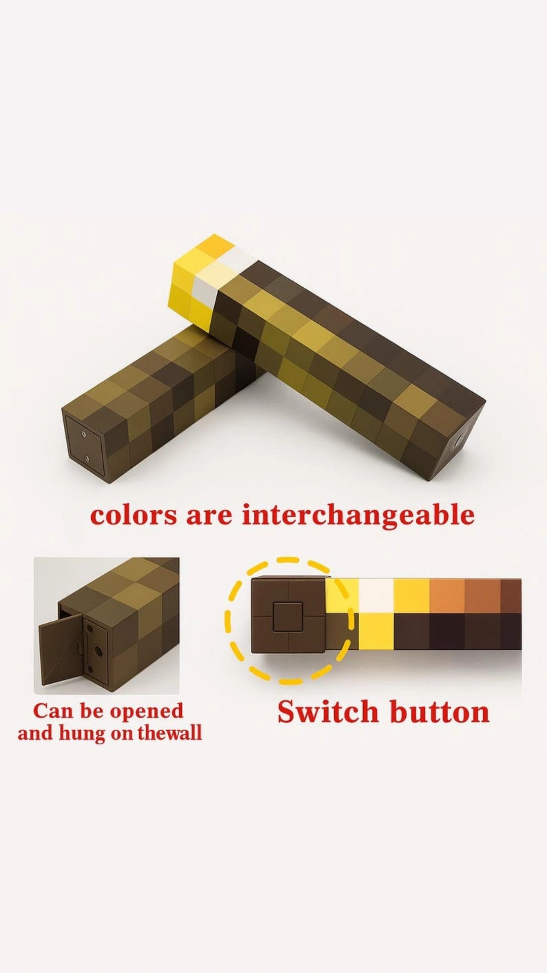 Minecraft Torch Night Lamp