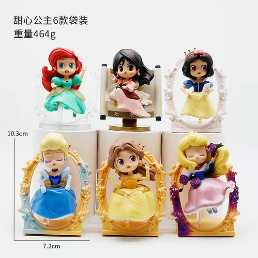Disney princesses set of 6pcs | Doll frame set