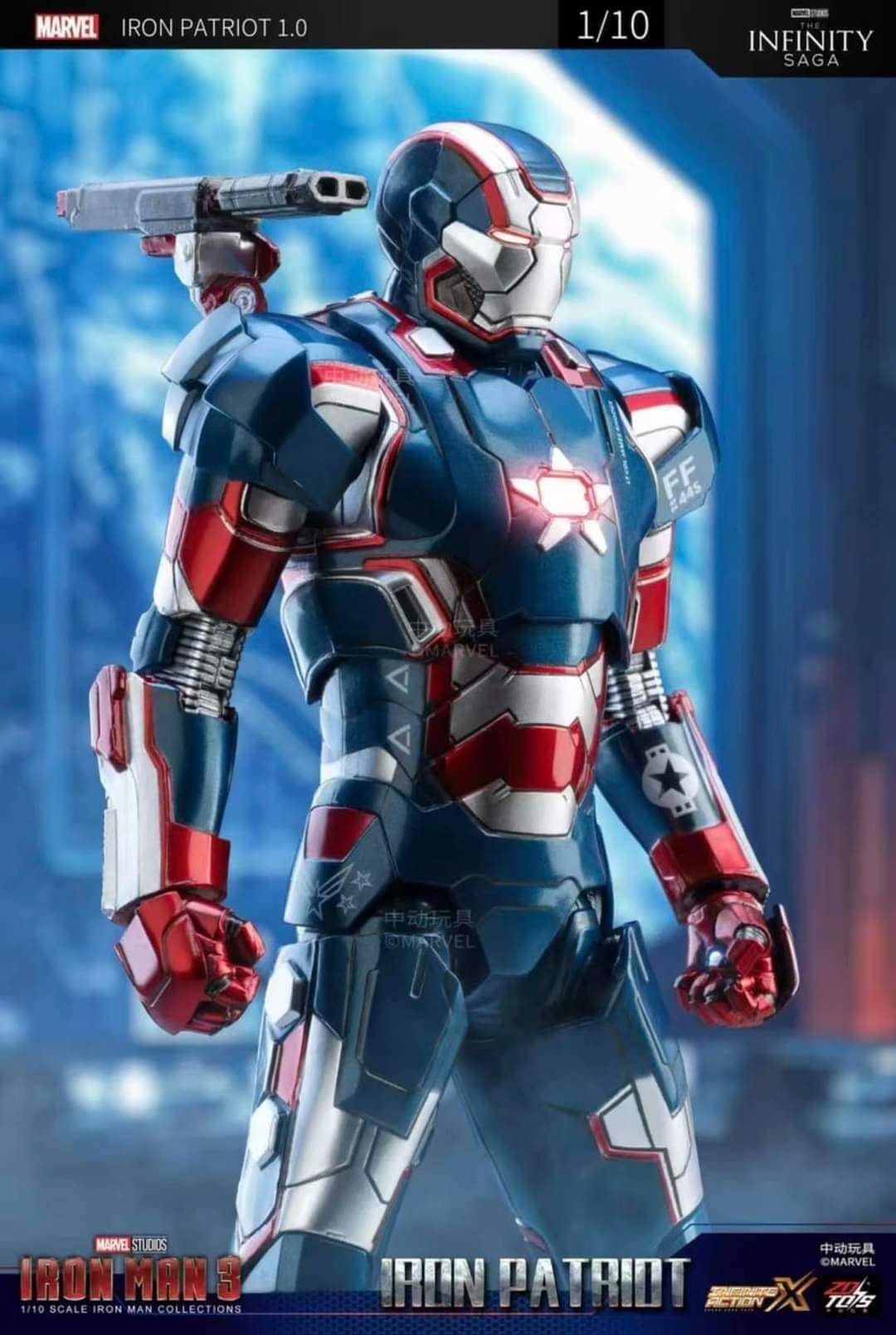 ZD Toys Iron Man - Iron Patriot Action Figure ( No Light Up Function )