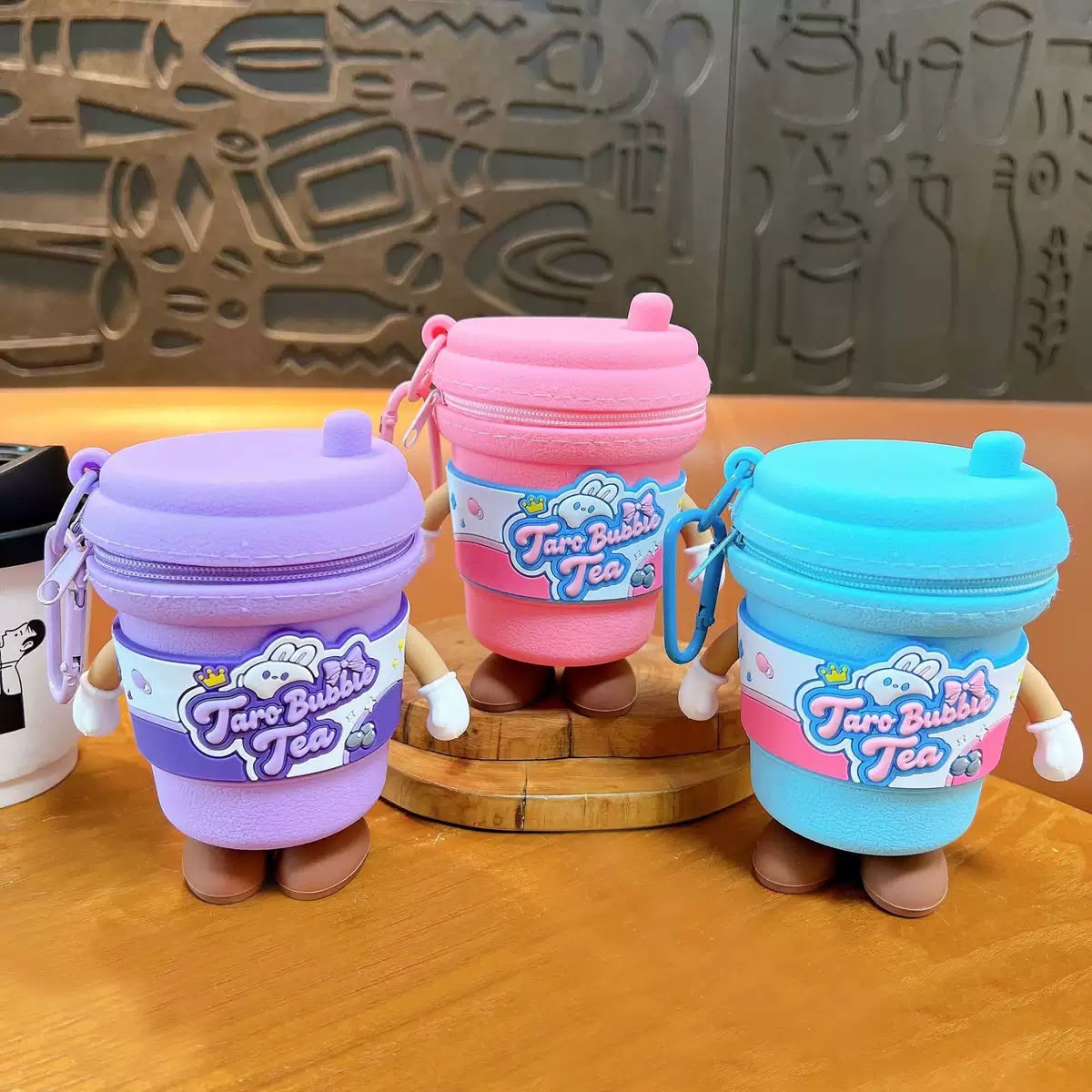 Boba Silicone coin pouch and a bag charm | random colour