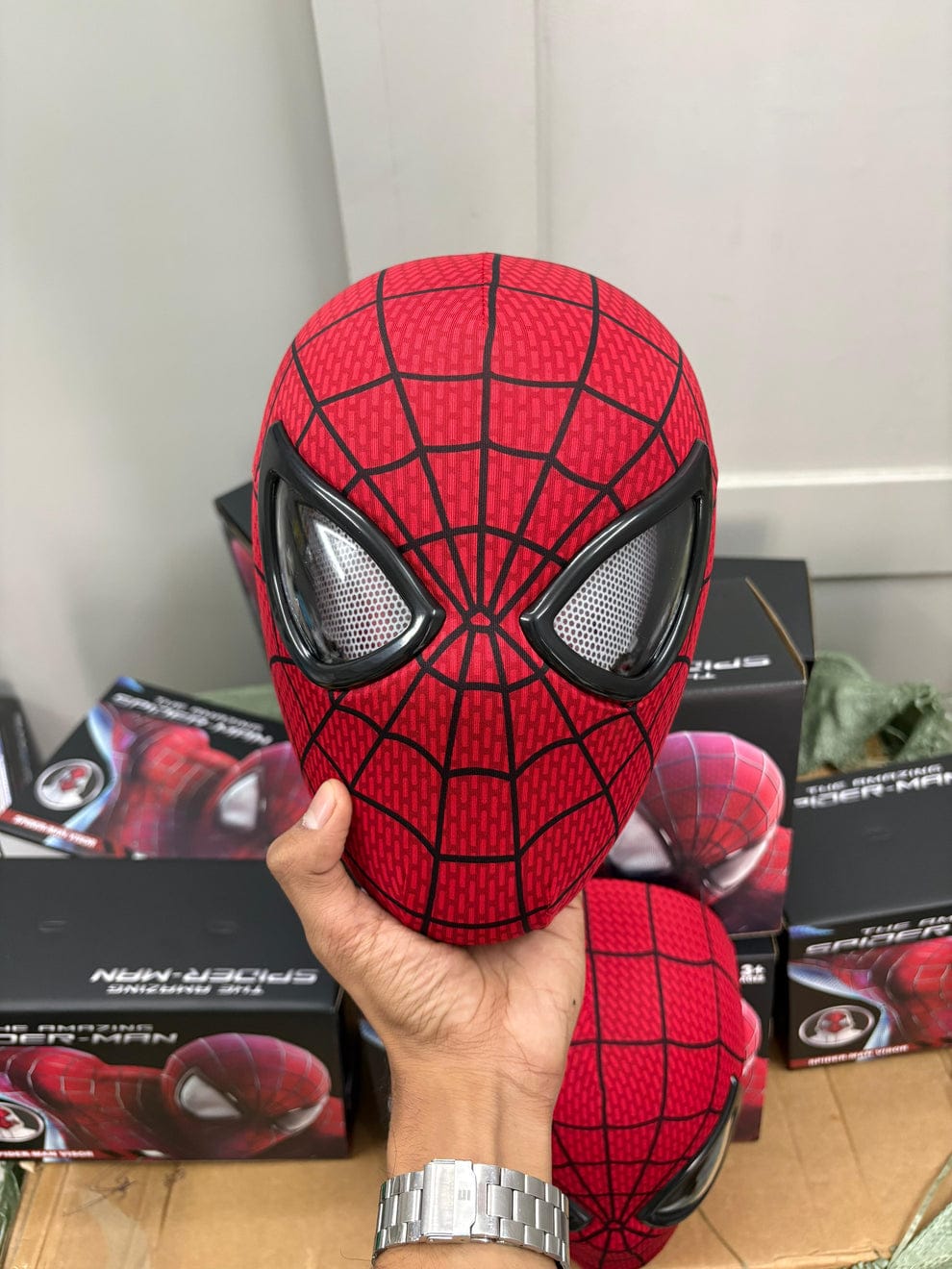 Amazing Spiderman Mask | with Moving Eyes, Jaw Motion | With lights