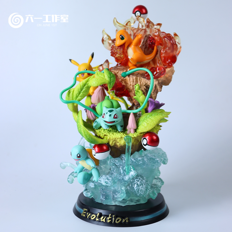 Starter Pokemons with lights | 26cm | Pikachu, charmender, squirtle, bulbasaur