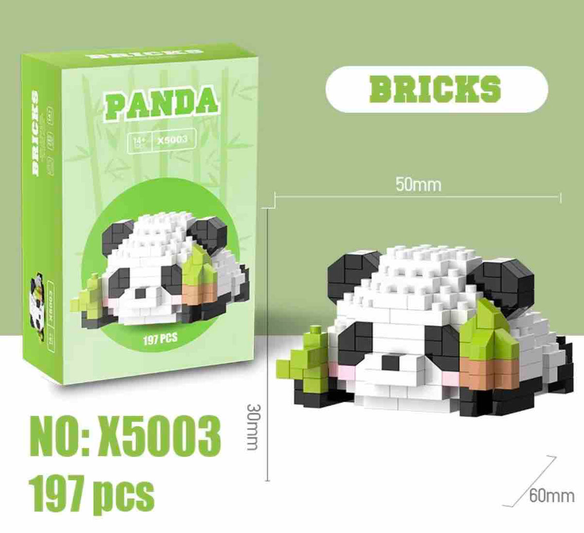 Bricks sleeping panda | 197pcs