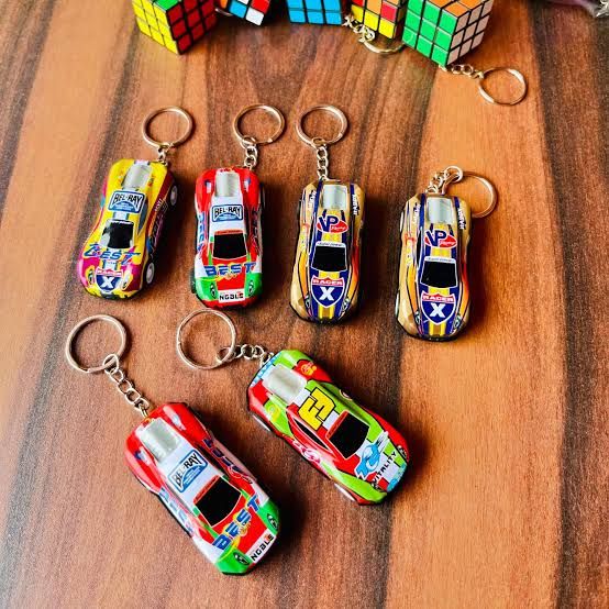 Push Back Car Keychain