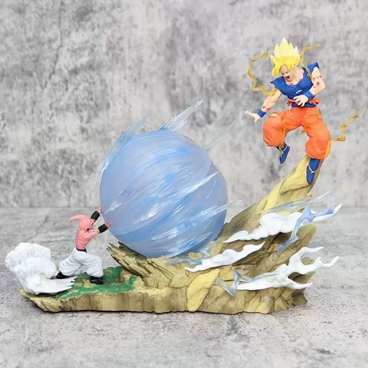 Majin buu Vs Goku with lights figure | 21cm | DBZ figure