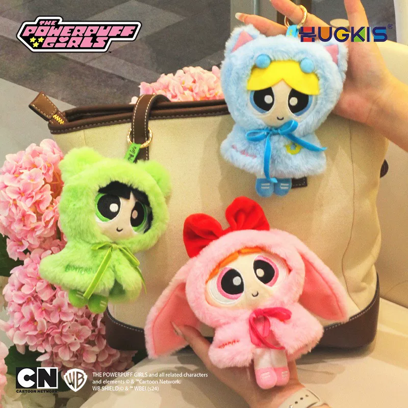 Hugkis The Powerpuff Girls Cloak Doll Series Plush Pendants.