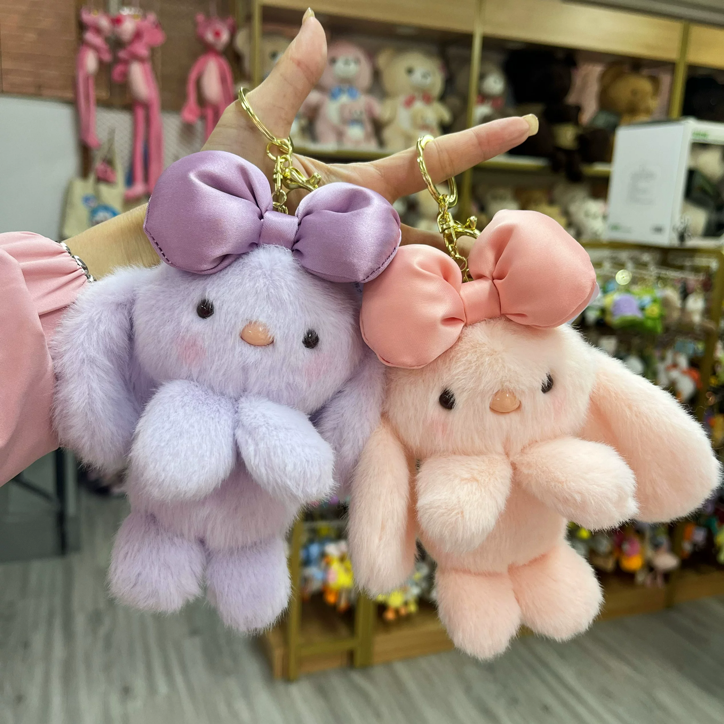Rabbit plushie keychains | Random 1