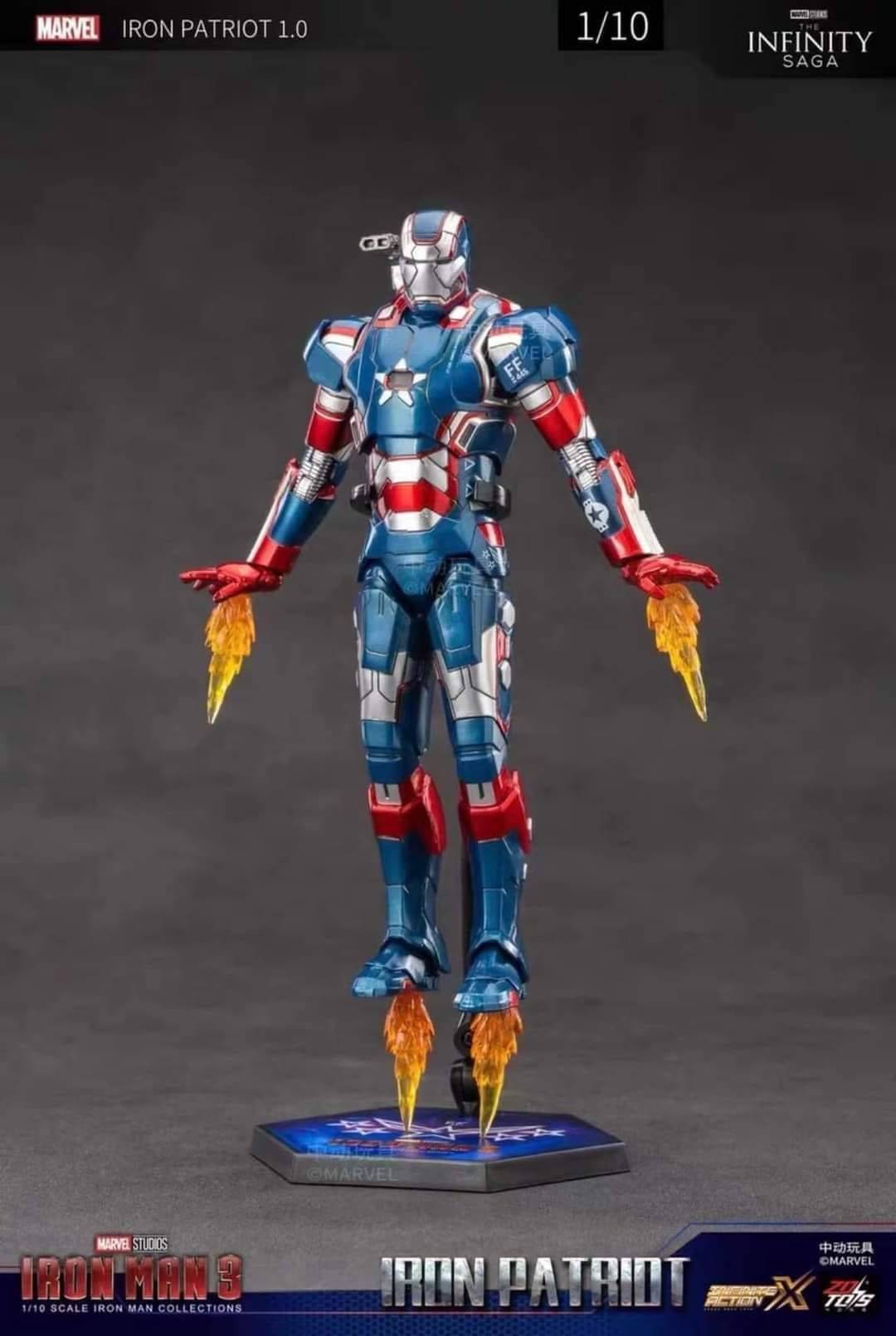 ZD Toys Iron Man - Iron Patriot Action Figure ( No Light Up Function )