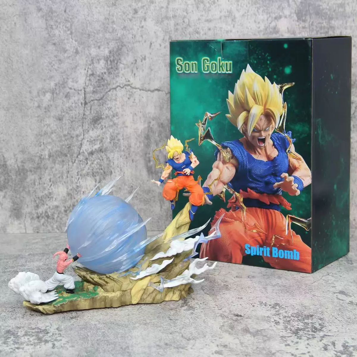 Majin buu Vs Goku with lights figure | 21cm | DBZ figure