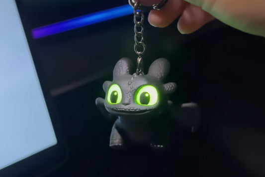 Toothless Night Fury lightning keychain