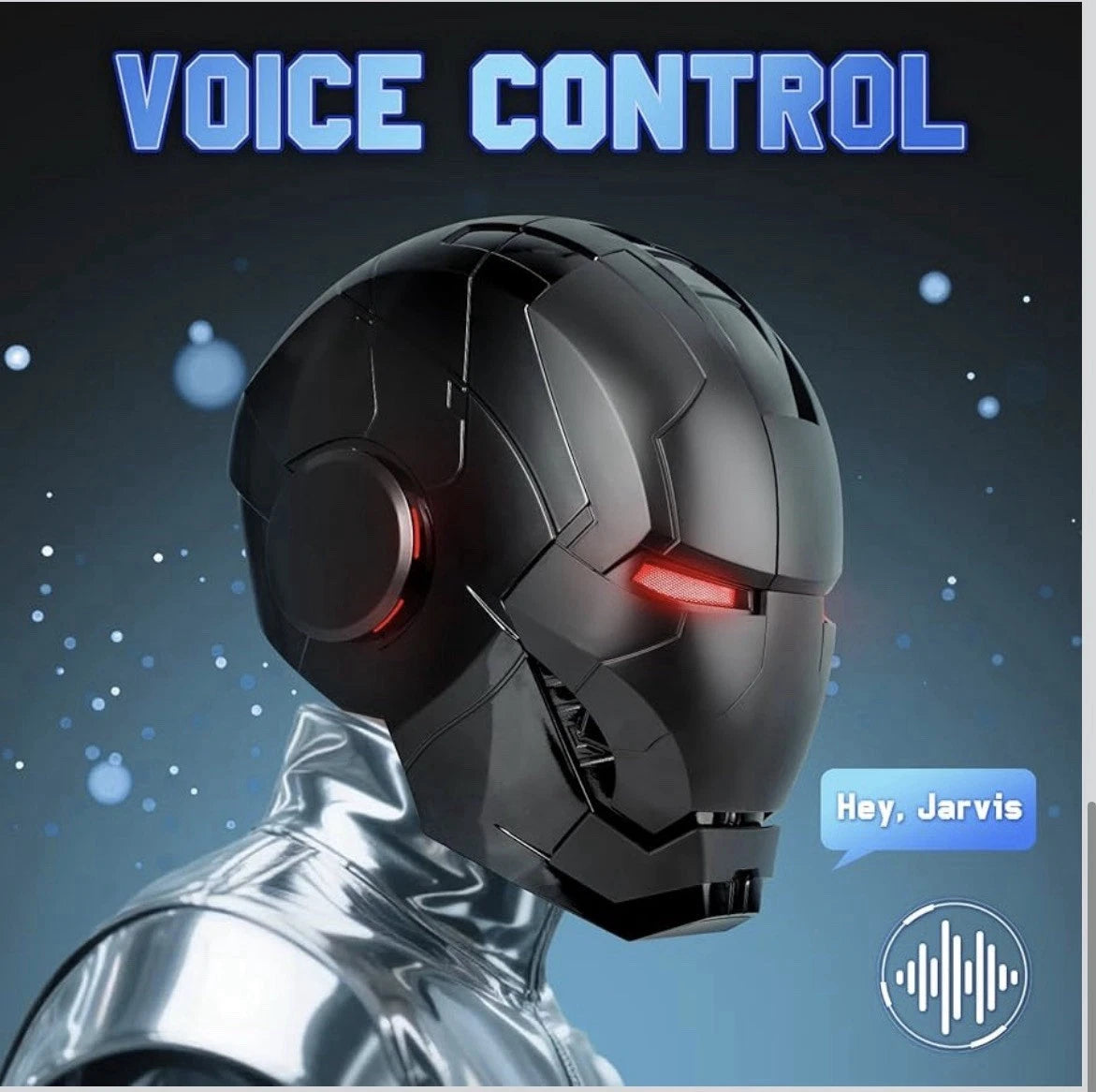 Ironman helmet Black Colour | Voice and remote control