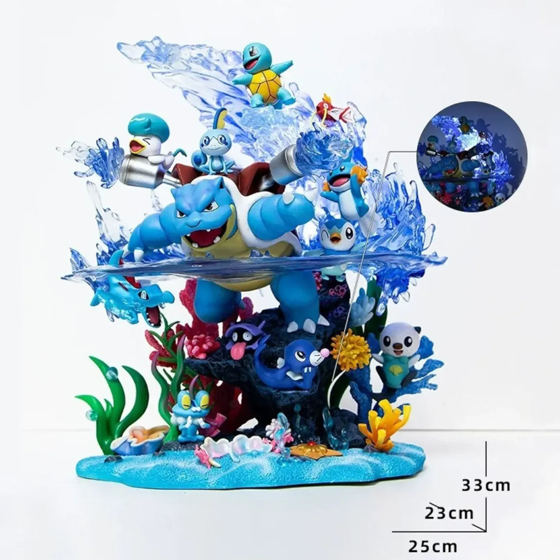 Blastoise all water pokemon big figure with lights | 33cm