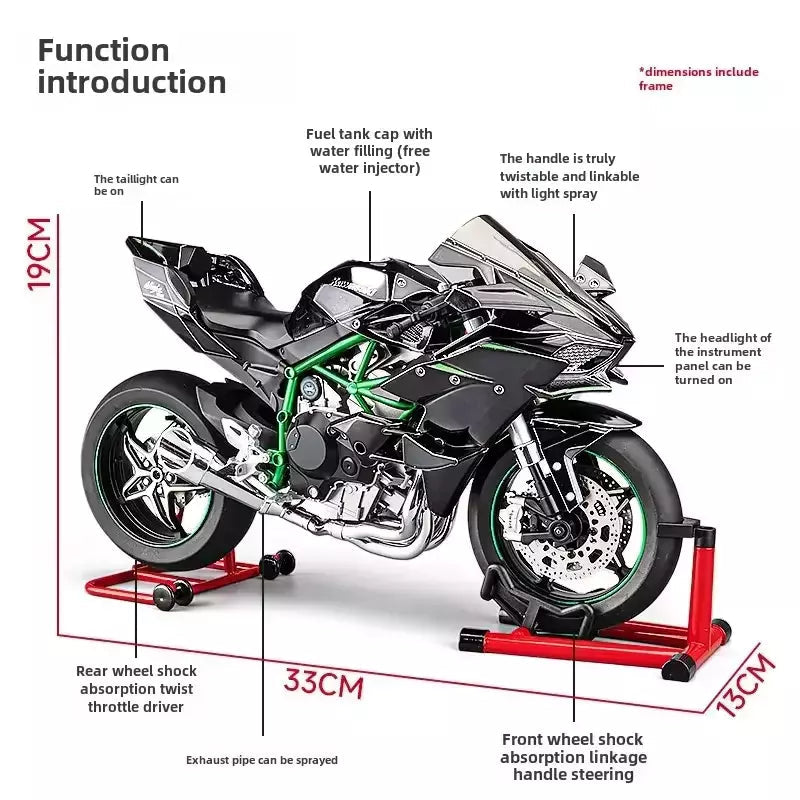 Kawasaki Ninja H2R die-cast bike 1:6 scale