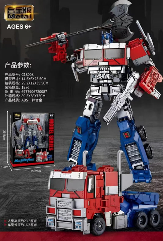 Machine Hero Prime – Classic Battle Edition | Optimus Prime | (Transforming Figure)