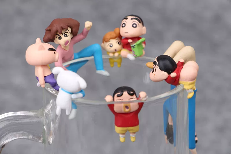 Shinchan glass decoration set | Set of 7pcs | Shinchan new set