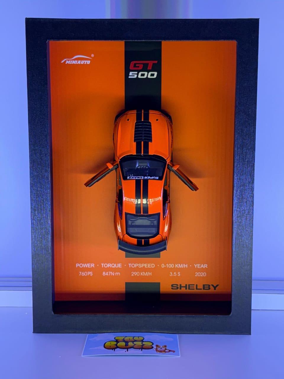 3D Car Frame Wall Art | Wooden Frame with Removable Die-Cast Cars