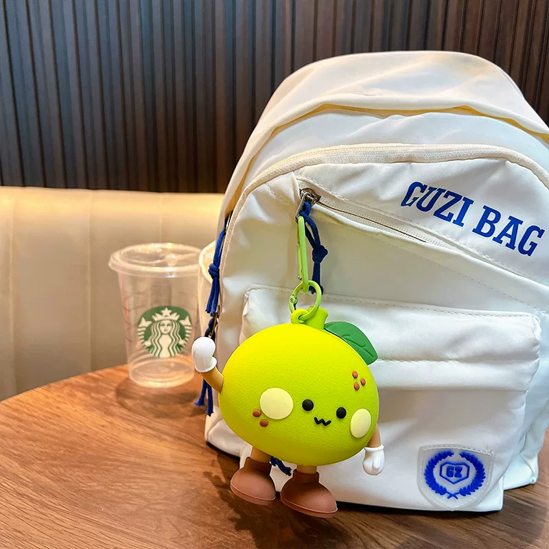 Fruits silicone coin pouch and a bag charm