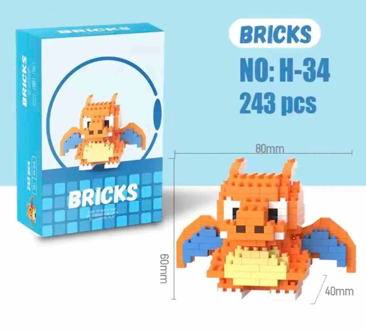 Bricks Charizard lego | Pokemon | 243pcs