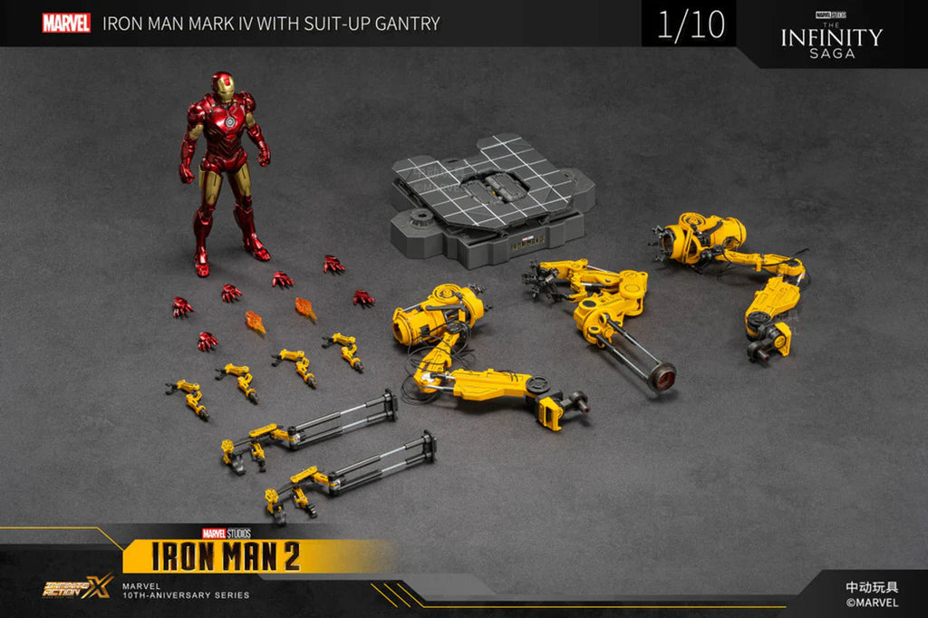 ZD Toys Iron Man Mark 4 (Non LED) With Suit-Up Gantry