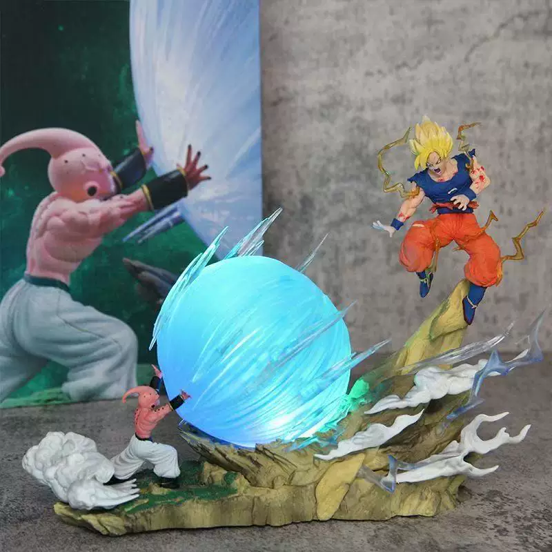 Majin buu Vs Goku with lights figure | 21cm | DBZ figure