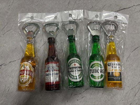 Beer bottle opener and fridge magnet