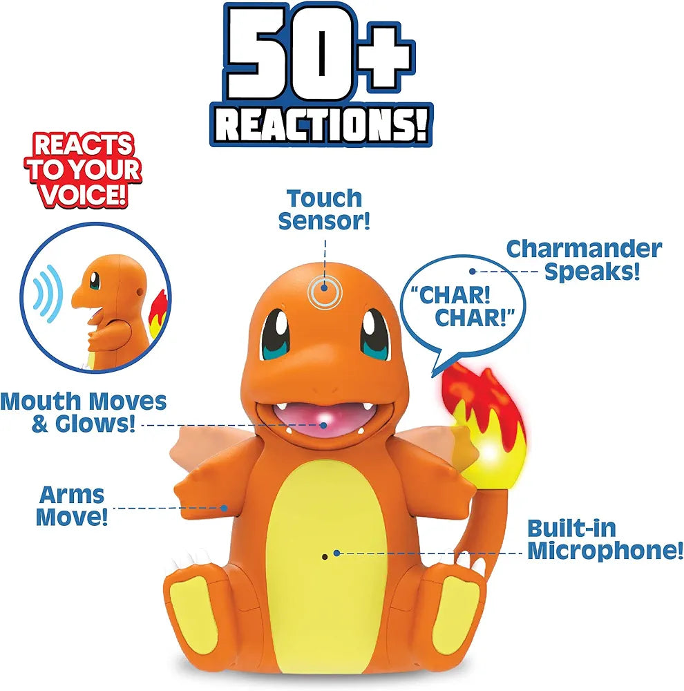 Pokemon Electronic & Interactive My Partner Charmander- Reacts to Touch & Sound, Over 50 Different Interactions with Movement and Sound - Charmender Dances, Moves & Speaks