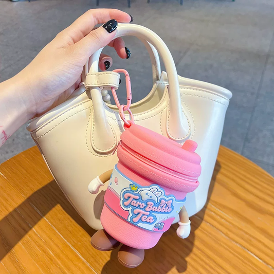Boba Silicone coin pouch and a bag charm | random colour