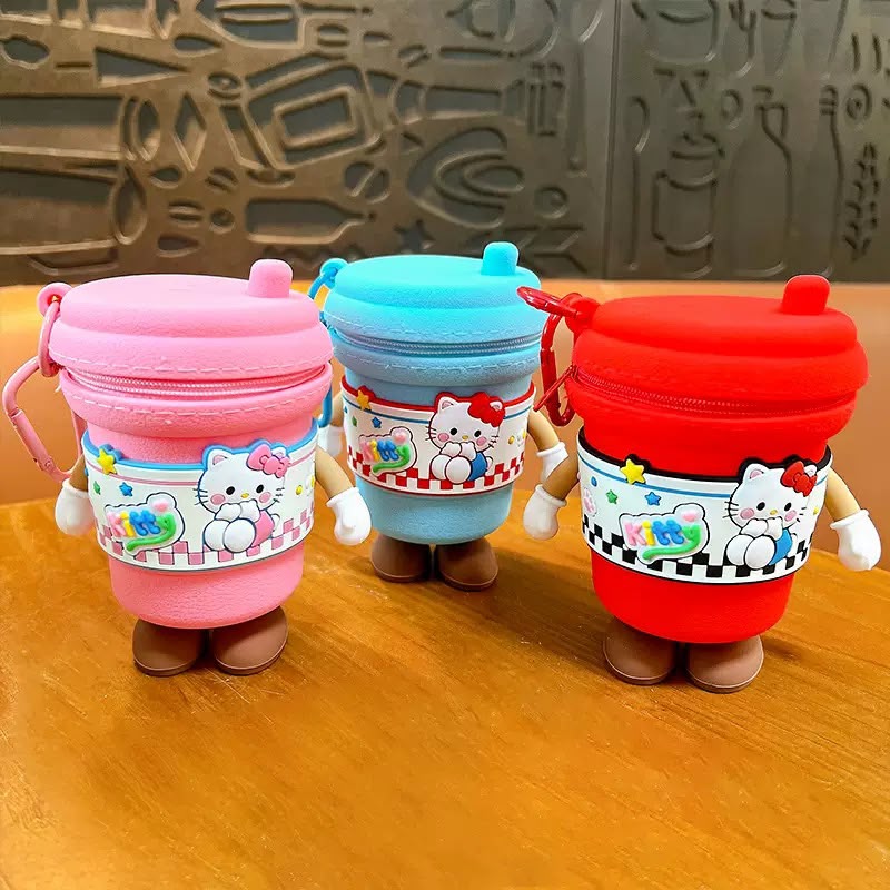 Boba Silicone coin pouch and a bag charm | random colour
